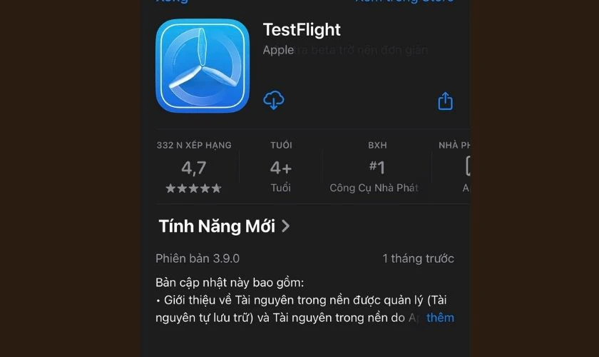 Một số phiên bản thử nghiệm có thể được phát hành qua TestFlight