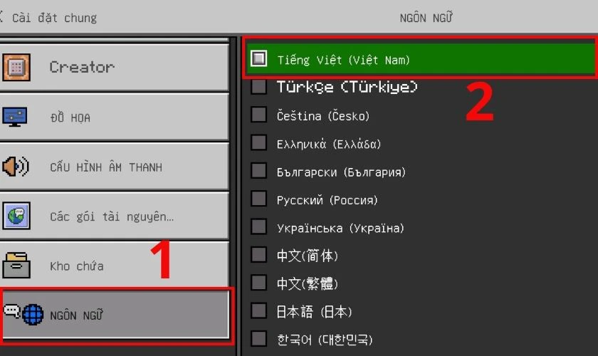 Cách tải Minecraft 1.8.8 tiếng Việt iOS