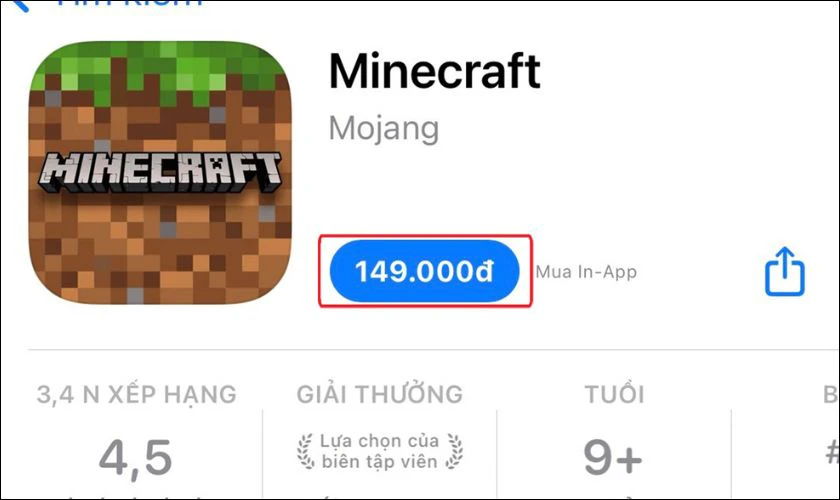 Nhấn nút mua (giá khoảng 6,99 USD, có thể thay đổi theo khu vực)