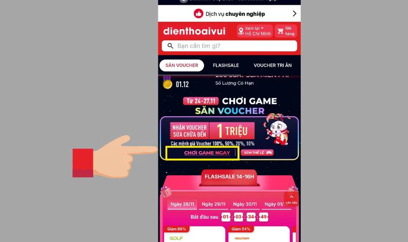 Nhấn CHƠI GAME NGAY