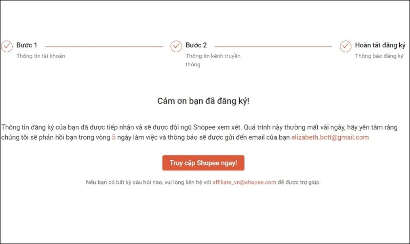 Bạn chờ tiếp từ 3 đến 5 ngày để Shopee phản hồi