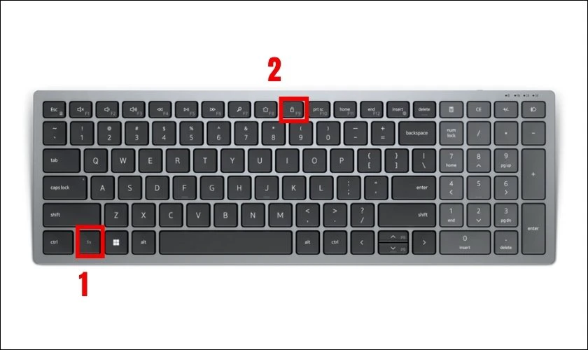 Cách mở khóa bàn phím số trên laptop DELL