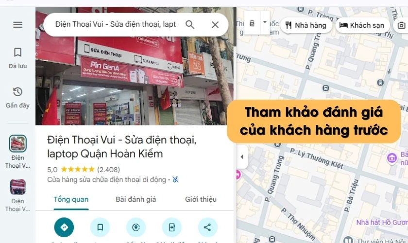 Thông tin cửa hàng minh bạch, lâu năm