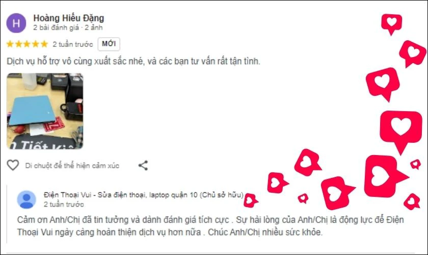 Chọn cửa hàng nhiều đánh giá tích cực
