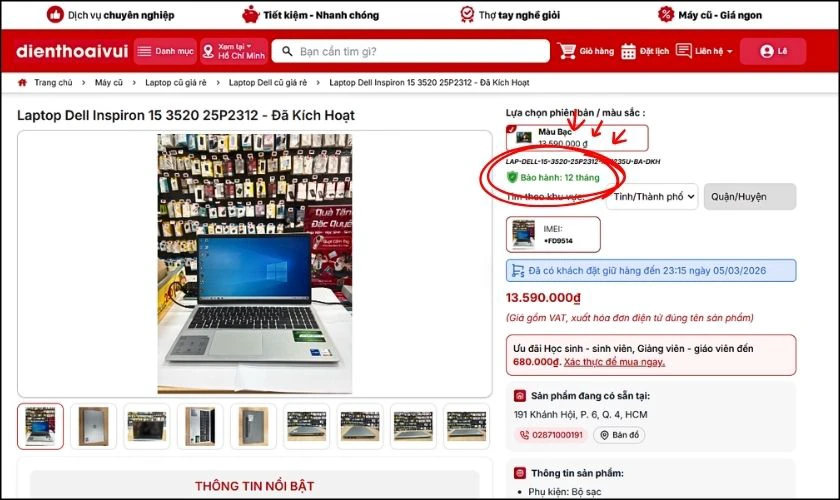 Chọn cửa hàng giá công khai, bảo hành đầy đủ