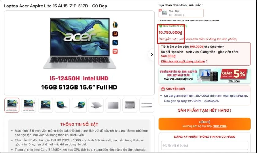 Một địa chỉ uy tín luôn niêm yết giá rõ ràng trên website hoặc tại cửa hàng