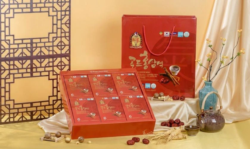 Quà Tết cho bố mẹ chồng bồi bổ sức khỏe - Nhân sâm