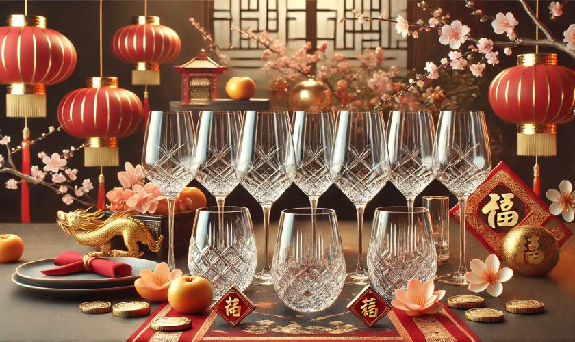 Bộ ly pha lê cao cấp sẽ là món quà tinh tế, hoàn hảo để bố mẹ chồng sử dụng