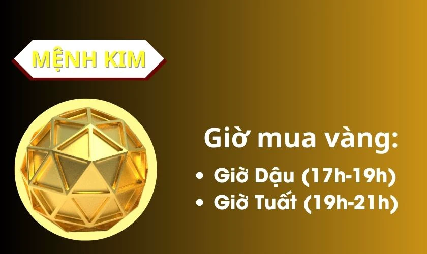 Mua vàng ngày vía Thần Tài giờ đẹp cho mệnh Kim
