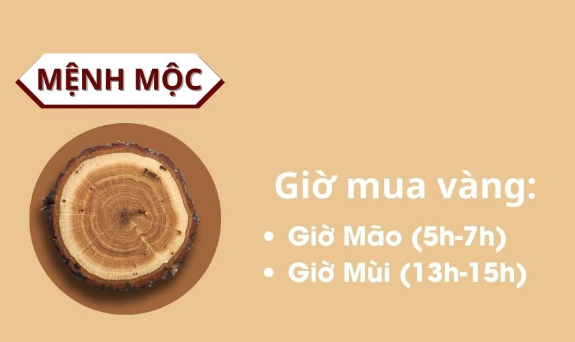 Mua vàng ngày vía Thần Tài giờ đẹp cho mệnh Mộc