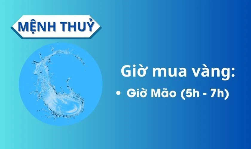 Mua vàng ngày vía Thần Tài giờ đẹp cho mệnh Thủy