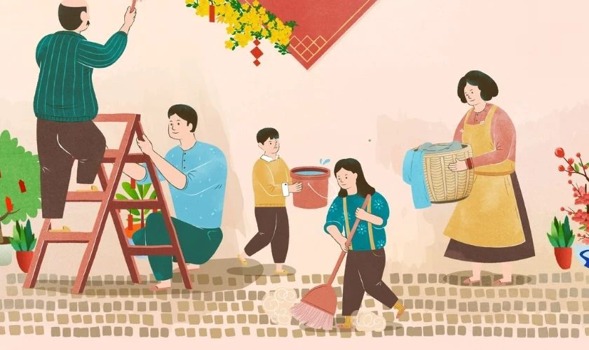 Mùng 1 Tết có nên quét nhà không 2026 Bính Ngọ?