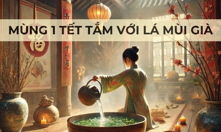 Ttắm với lá mùi già