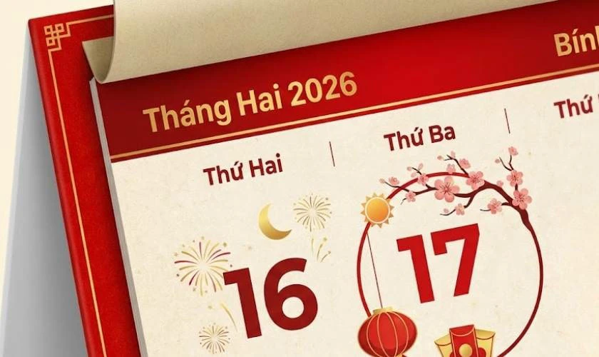 Mùng 1 Tết 2026 là thứ mấy?