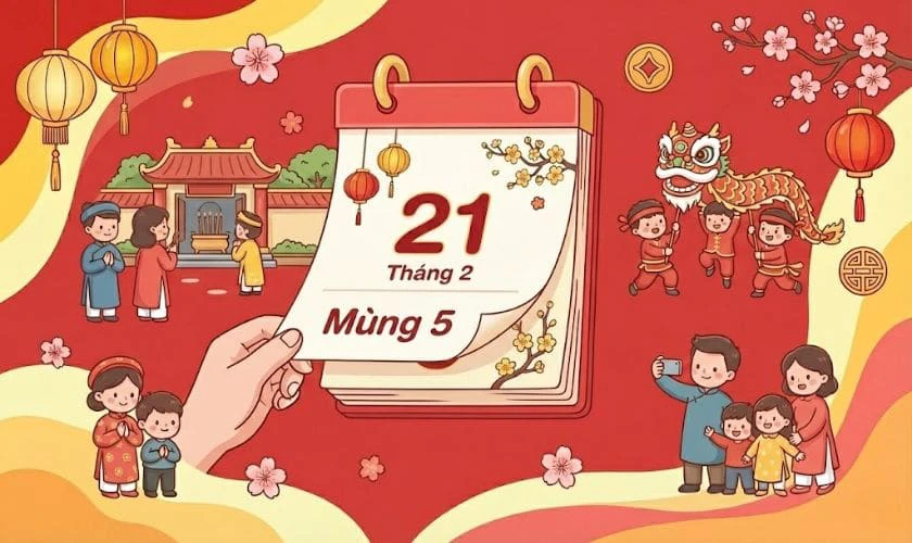 Mùng 5 Tết 2026 là ngày mấy Dương lịch?