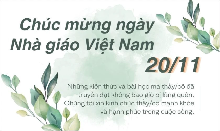 Phông chữ Helvetica World chào mừng ngày Nhà giáo Việt Nam