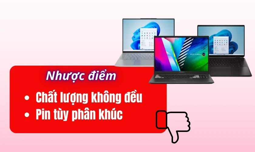Nhược điểm của laptop Windows