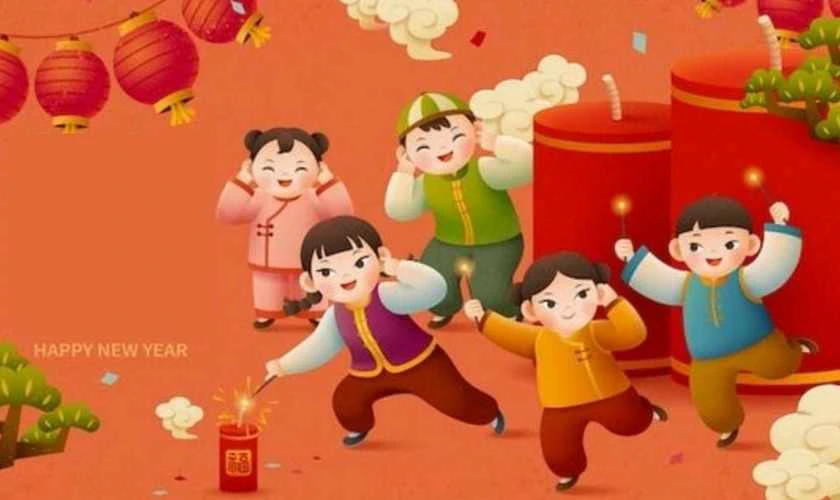 Hình nền Powerpoint Tết 2026 đáng yêu