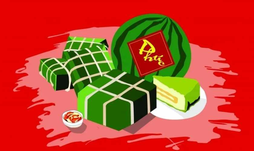 Hình nền Powerpoint Tết 2026 chủ đề ẩm thực