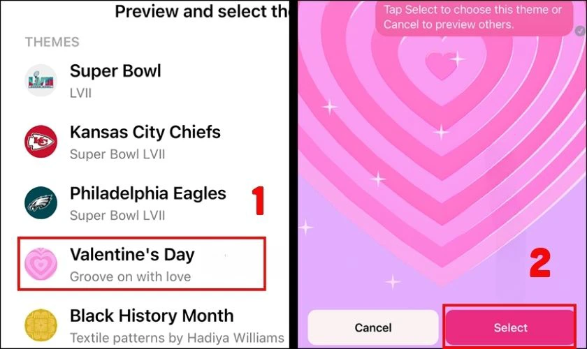 Cách đổi nền Valentine Messenger 2025 đơn giản