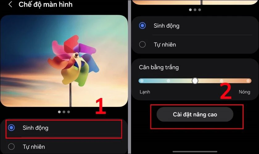 Lựa chọn chế độ hiển thị của màn hình theo ý muốn của bạn
