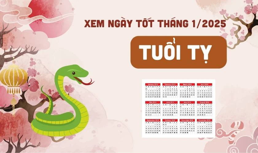 Xem ngày tốt tháng 1 năm 2025 tuổi Tỵ