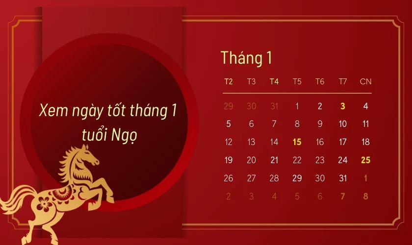 Xem ngày tốt tuổi Ngọ