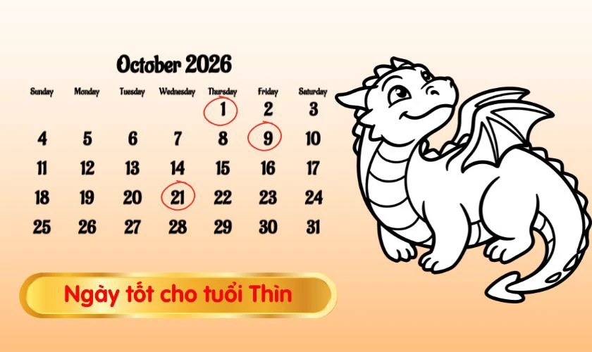 Xem Ngày Tốt Tháng 10 Năm 2026 Tuổi Thìn