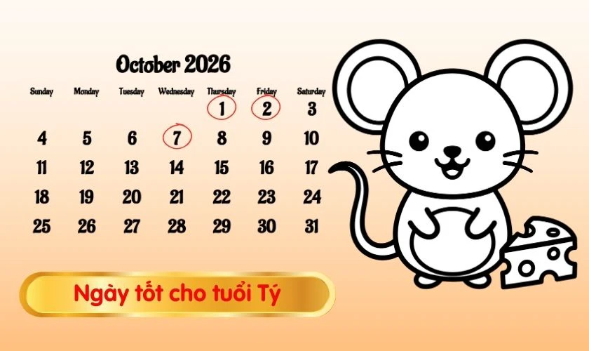 Xem Ngày Tốt Tháng 10 Năm 2026 Tuổi Tý
