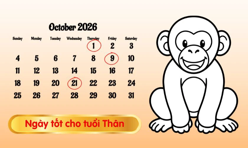 Xem Ngày Tốt Tháng 10 Năm 2026 Tuổi Thân