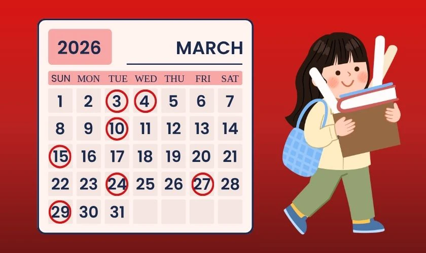 Ngày tốt xuất hành 3/2026