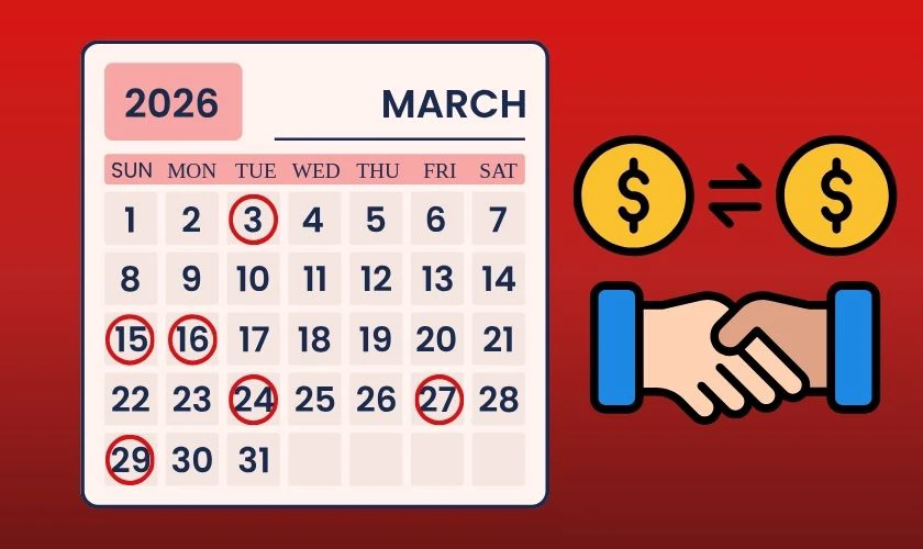 Ngày tốt giao dịch tháng 3/2026