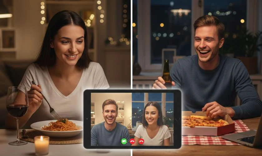 Set up một buổi hẹn hò ăn tối qua màn hình