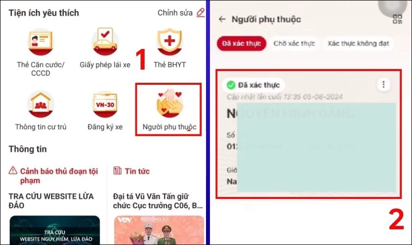 Tra cứu người phụ thuộc trên VNeID như thế nào?