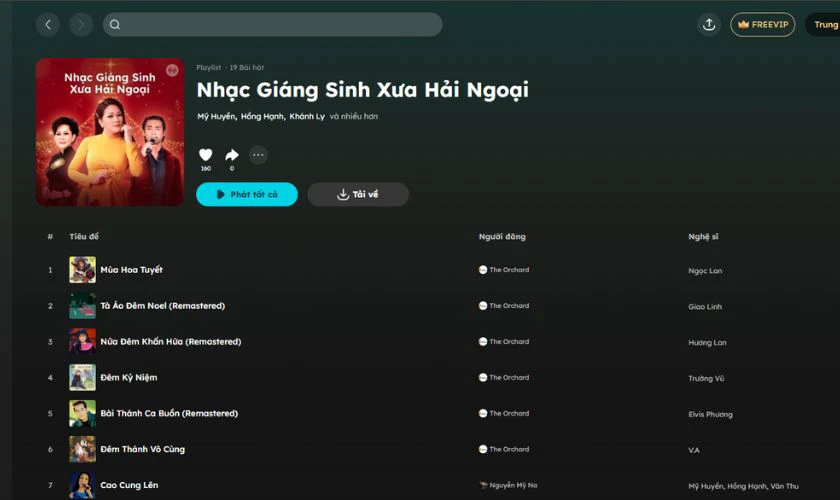 Cách tải nhạc Noel hải ngoại về máy tính