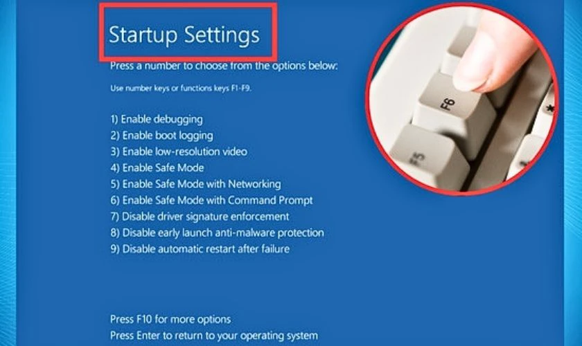 Bạn cần nhấn phím F6 để khởi động máy