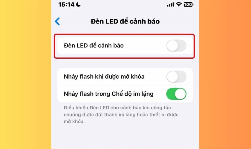 Cách tắt nháy đèn khi có cuộc gọi đến iPhone 11