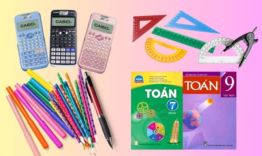 Đồ dùng học tập cần thiết cho học sinh THCS môn Toán