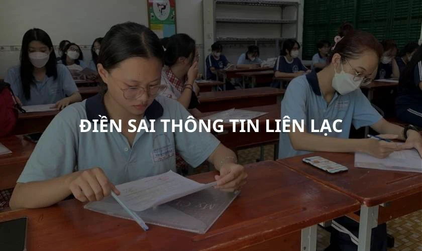 Điền sai thông tin liên lạc