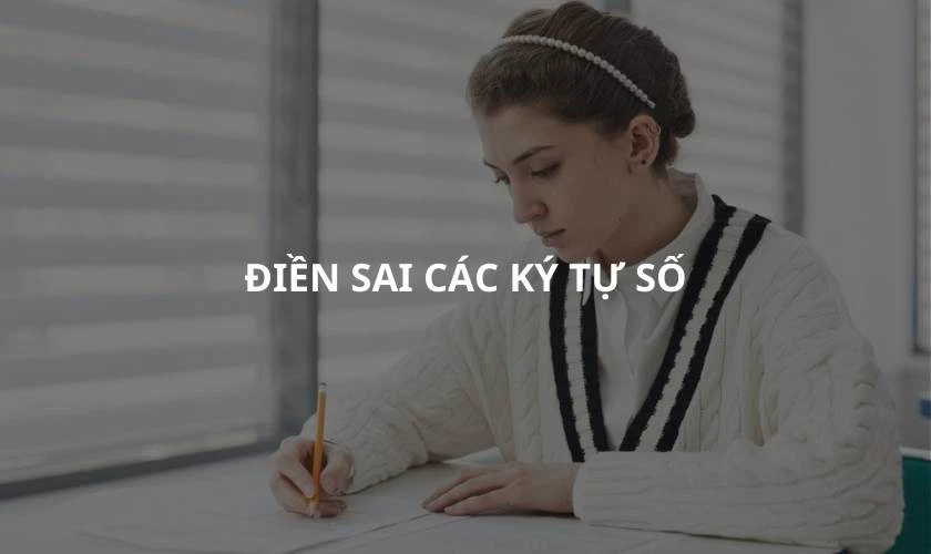 Điền sai các ký tự số