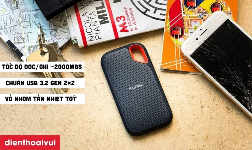 Điểm mạnh nổi bật của ổ cứng di động SSD Sandisk E81 Extreme Pro V2 4TB USB 3.2