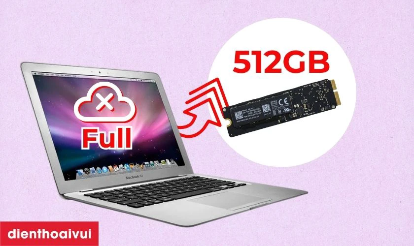 Khi nào nên thay ổ cứng MacBook Air 2013 512GB A1466 chính hãng GENA?