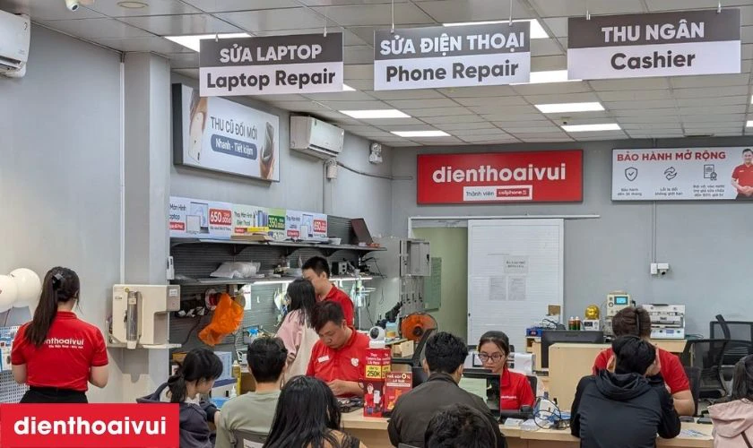 Quy trình thay ổ cứng MacBook Air 2015 256GB A1465 chính hãng GENA tại Điện Thoại Vui
