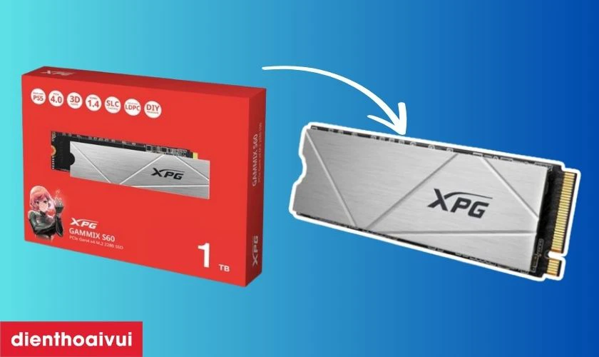 Mô tả sản phẩm ổ cứng SSD Adata S60 XPG GAMMIX Blade M2 PCIe NVME 2280 1TB