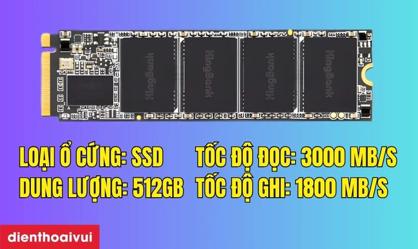 Th&ocirc;ng số kỹ thuật của ổ cứng SSD Kingbank KP130 M2 NVME PCIE GEN3 512GB