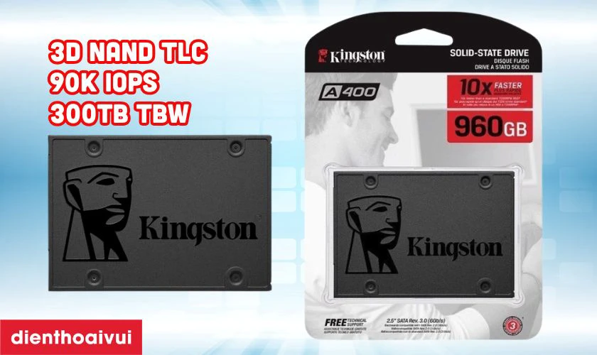 Mô tả sản phẩm ổ cứng SSD Kingston 960GB SA400 SATA 3