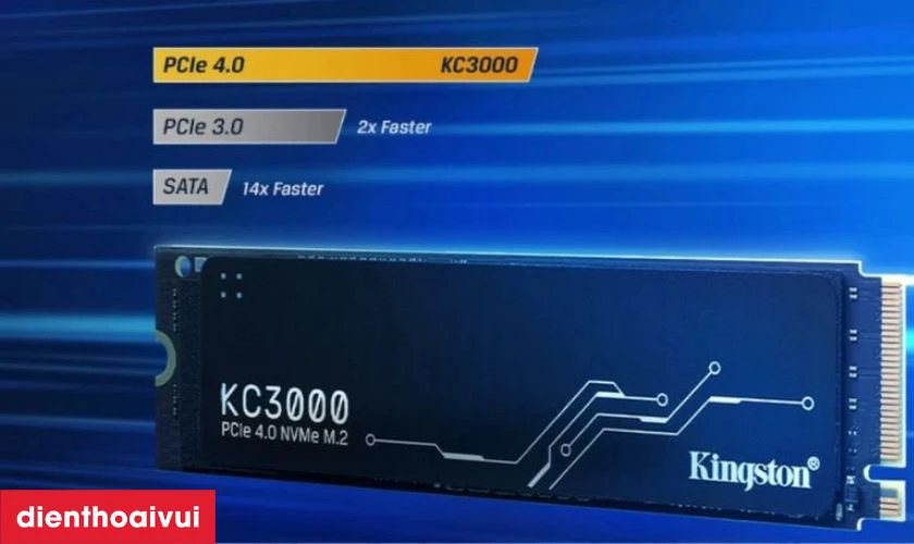 Mô tả sản phẩm ổ cứng SSD Kingston SKC3000 M2 PCIe NVME Gen 4 2TB
