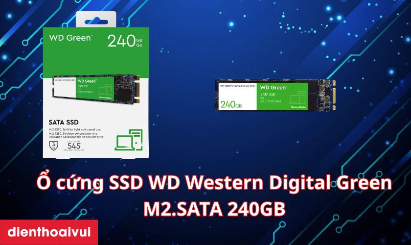 Mô tả sản phẩm ổ cứng SSD WD Western Digital Green M2.SATA 240GB