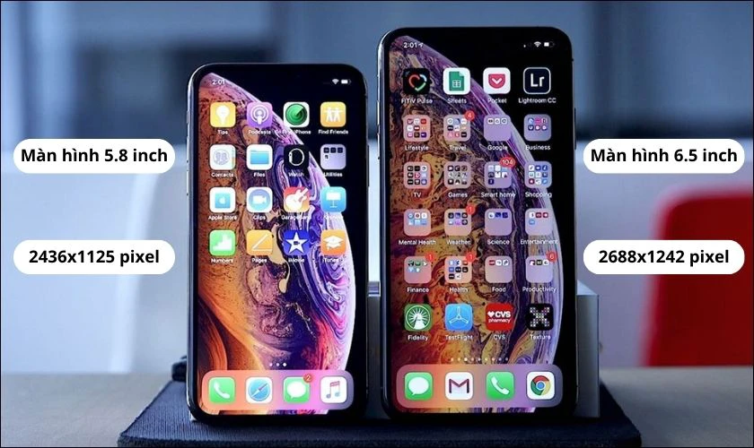 So sánh màn hình iPhone Xs và Xs Max