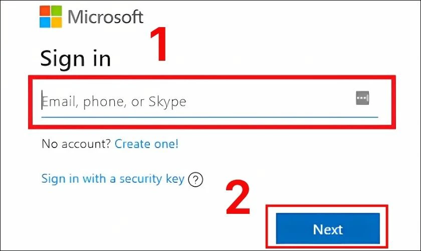 Đăng nhập bằng email sinh viên đã đăng ký Office 365 trước đó, nhấn Next
